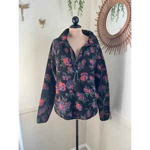 Urban Outfitters Mens Rose Sherpa Fleece Quarter Zip